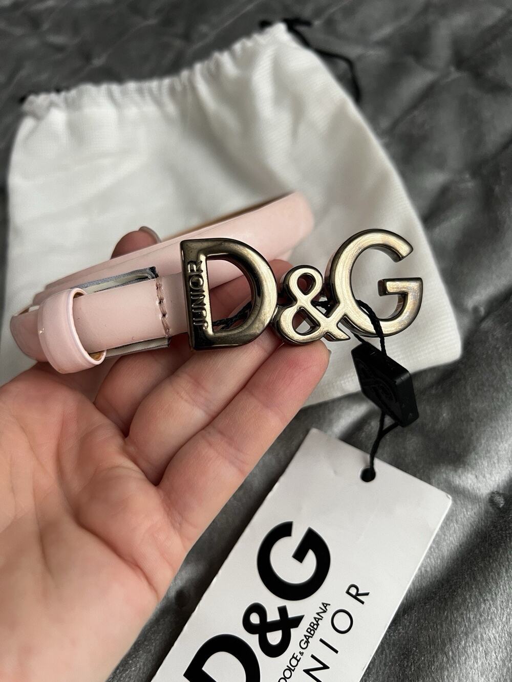 Dolce & Gabbana D&G junior calfskin leather girls belt 75cm